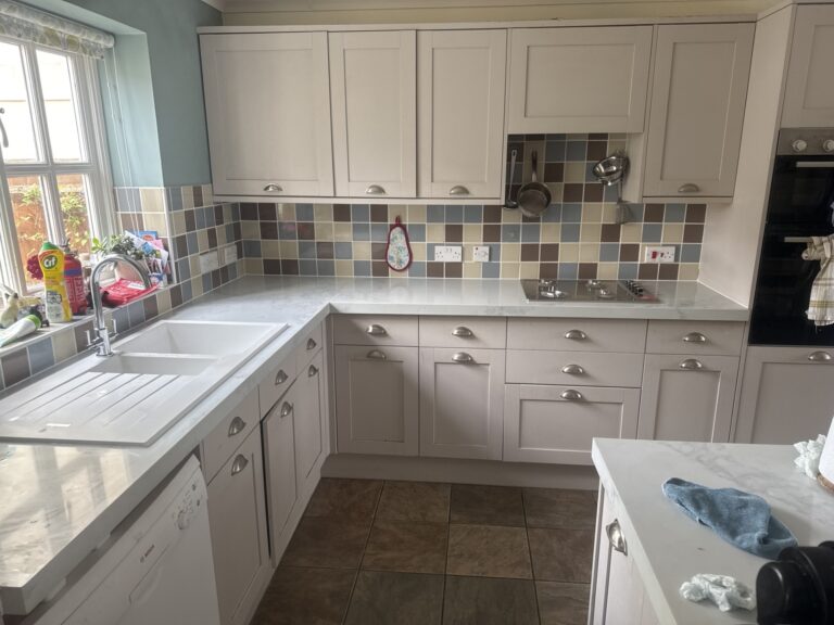 Essex Kitchen Before & After — Calacatta Canyon Quartz Overlay